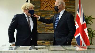 Biden und Johnson betonen bei erstem Treffen gemeinsame Positionen