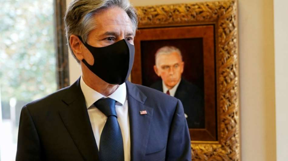Frankreichs Pr&auml;sident Macron empf&auml;ngt US-Au&szlig;enminister Blinken 