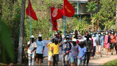 Bombenexplosion vor Milit&auml;r-Bankfiliale in Myanmar - ein Verletzter