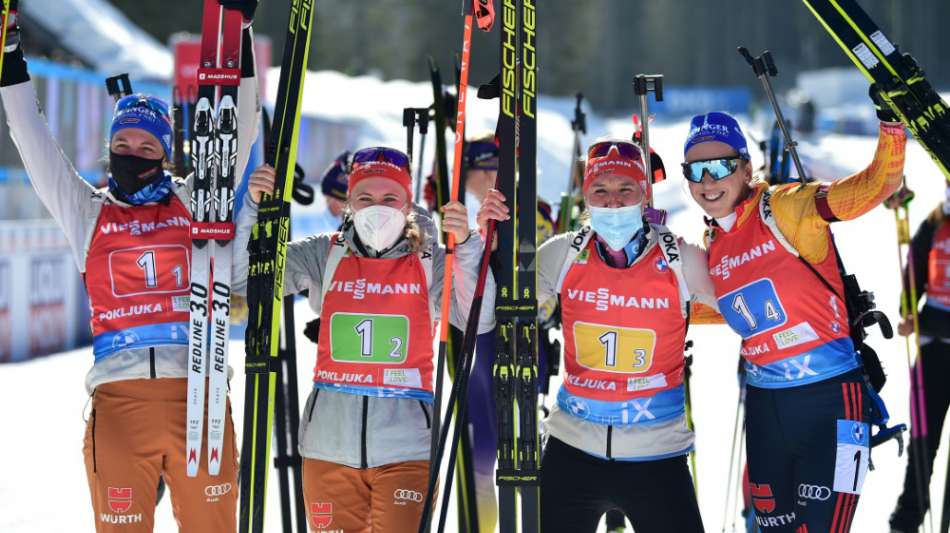 Biathlon-WM: Frauen-Staffel holt Silber - Titel an Norwegen