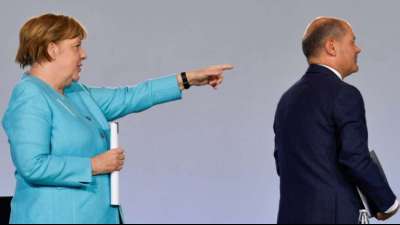 CDU: Merkel mit Attacke auf SPD-Kandidat Scholz