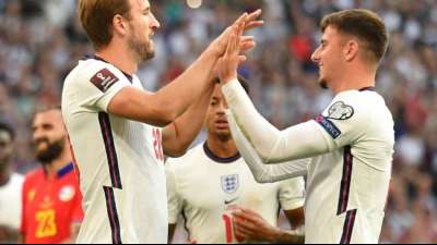 F&uuml;nftes Spiel, f&uuml;nfter Sieg: England gewinnt m&uuml;helos gegen Andorra
