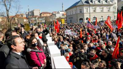 Erdrutschsieg f&uuml;r Links-Nationalisten Kurti bei Wahl im Kosovo