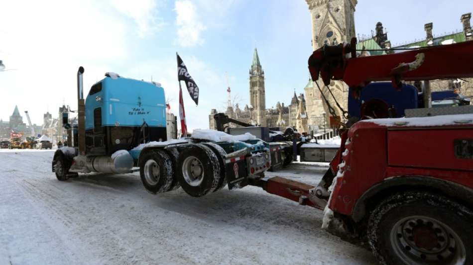 Ruhe ein Ottawa nach Polizeieinsatz gegen Protest-Blockaden