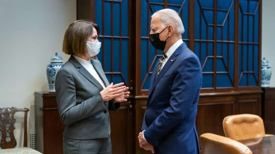 Biden empf&auml;ngt belarussische Oppositionsf&uuml;hrerin Tichanowskaja im Wei&szlig;en Haus