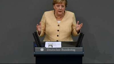 Bundeskanzlerin Merkel wirbt im Bundestag offensiv f&uuml;r Laschet