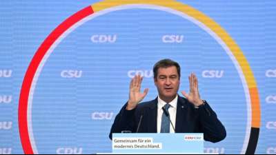 Unionskundgebung: S&ouml;der warnt vor Machtverlust
