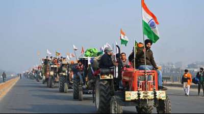 Bauernprotest &uuml;berschattet Milit&auml;rparade an Indiens Nationalfeiertag