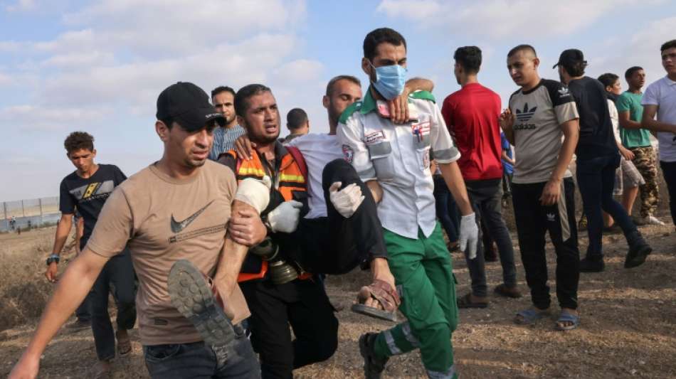 Israelische Soldaten schie&szlig;en auf Demonstranten am Grenzzaun zum Gazastreifen