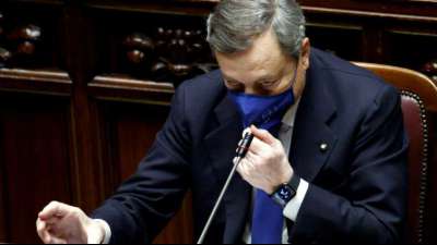 Draghi gewinnt auch Vertrauensabstimmung im Parlament mit gro&szlig;er Mehrheit