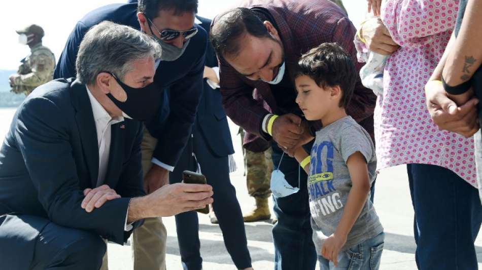 US-Au&szlig;enminister trifft afghanische Fl&uuml;chtlinge in Ramstein