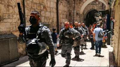 Zusammenst&ouml;&szlig;e zwischen Polizei und Pal&auml;stinensern in Jerusalem