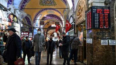 Inflationsrate in der T&uuml;rkei steigt auf 21,3 Prozent im November