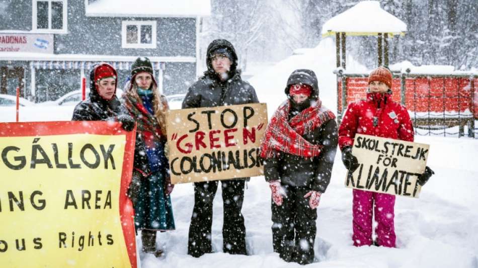 Greta Thunberg protestiert mit Samen gegen Abbau von Eisenerz in Nordschweden