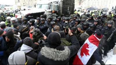 Dutzende Festnahmen bei Polizeieinsatz gegen Corona-Blockade in Ottawa