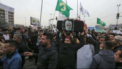 Tausende Iraker gehen am zweiten Jahrestag von Soleimani-T&ouml;tung auf die Stra&szlig;e