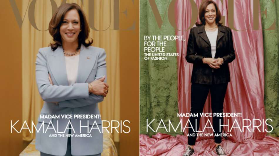 Vogue mit Sonderausgabe und zweitem Bild von Kamala Harris