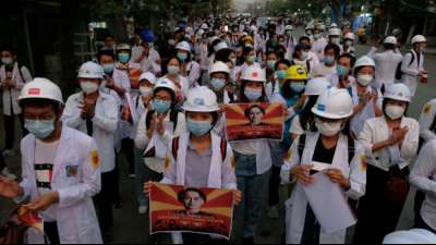 Proteste in Myanmar gehen trotz Gewalt der Milit&auml;rjunta unvermindert weiter
