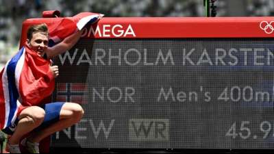 Warholm st&uuml;rmt mit Wahnsinns-Weltrekord zu H&uuml;rden-Gold