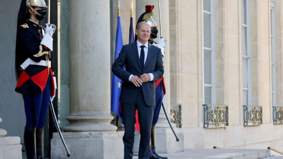 SPD-Kanzlerkandidat Scholz von Frankreichs Pr&auml;sident Macron empfangen