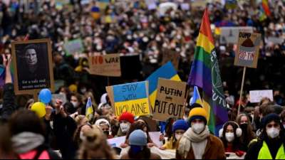 Zehntausende bei Protesten von Fridays for Future gegen Krieg in der Ukraine