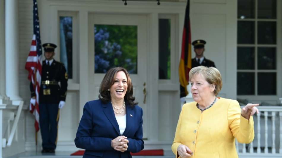 Merkel in Washington von US-Vizepr&auml;sidentin Harris empfangen