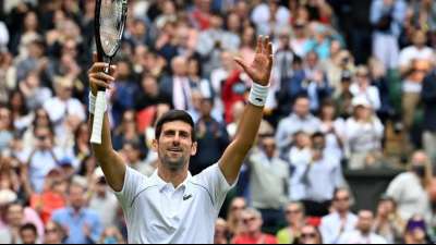 Wimbledon: Topfavorit Djokovic souver&auml;n in Runde drei