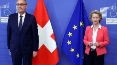 Von der Leyen h&auml;lt Kompromiss bei Rahmenabkommen mit Schweiz f&uuml;r m&ouml;glich