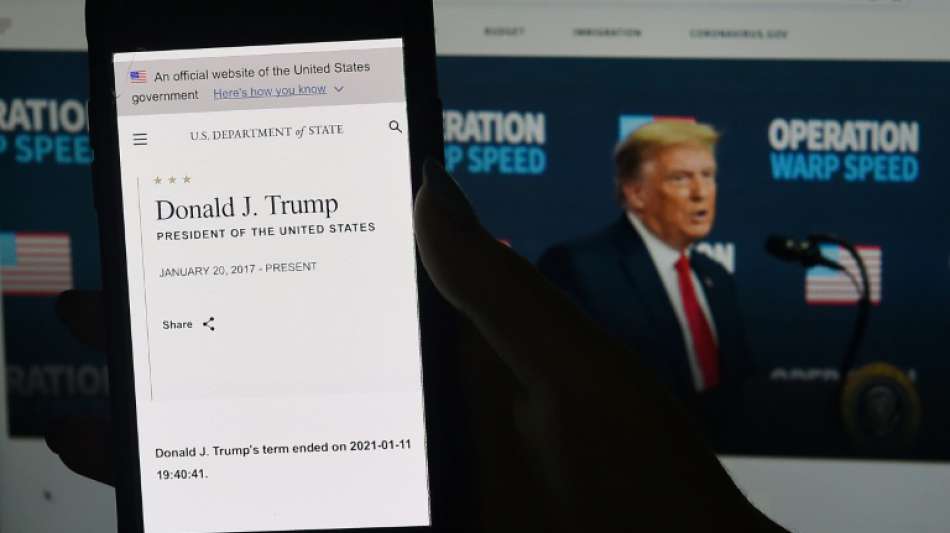 US-Au&szlig;enministerium gibt versehentlich vorzeitiges Ausscheiden Trumps bekannt