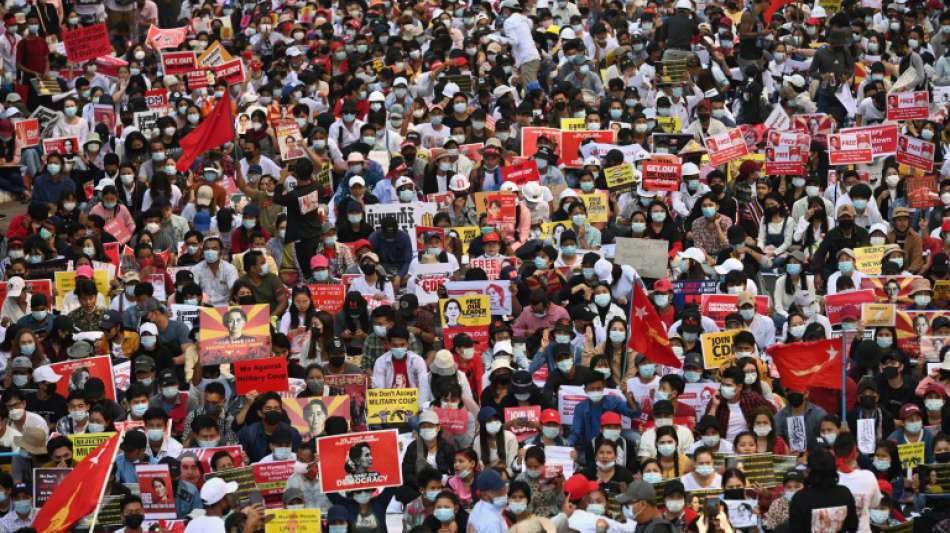 Gr&ouml;&szlig;te Proteste gegen die Milit&auml;rjunta in Myanmar seit Tagen