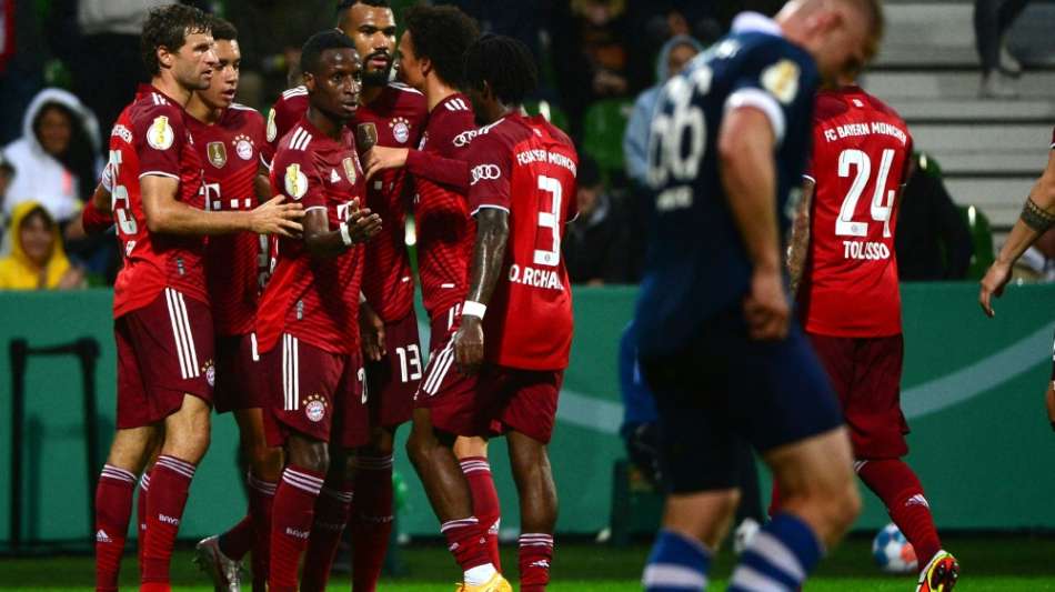Sch&uuml;tzenfest im Nachsitzen: Bayern l&auml;sst Bremer SV keine Chance