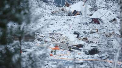 Hoffnung auf &Uuml;berlebende nach Erdrutsch in Norwegen aufgegeben