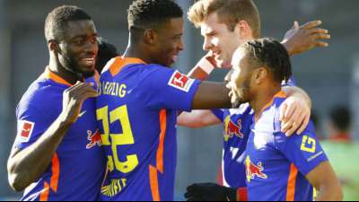 Nkunku, S&ouml;rloth und Forsberg schie&szlig;en Leipzig an die Spitze