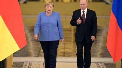 Merkel fordert bei Treffen mit Putin Freilassung von Nawalny