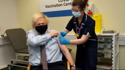 Boris Johnson bekommt seine erste Corona-Impfung