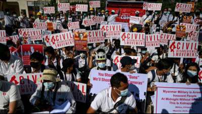 Opposition in Myanmar setzt Proteste gegen Milit&auml;rputsch fort
