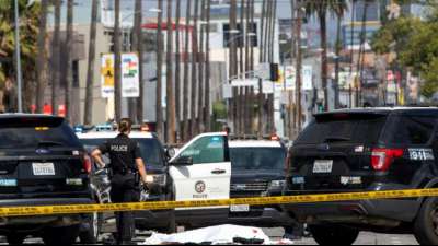 Polizei erschie&szlig;t in Hollywood Mann mit Schutzweste