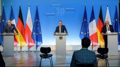 Maas w&uuml;rdigt bei Treffen mit Le Drian und Rau 30-j&auml;hriges Bestehen des Weimarer Dreiecks