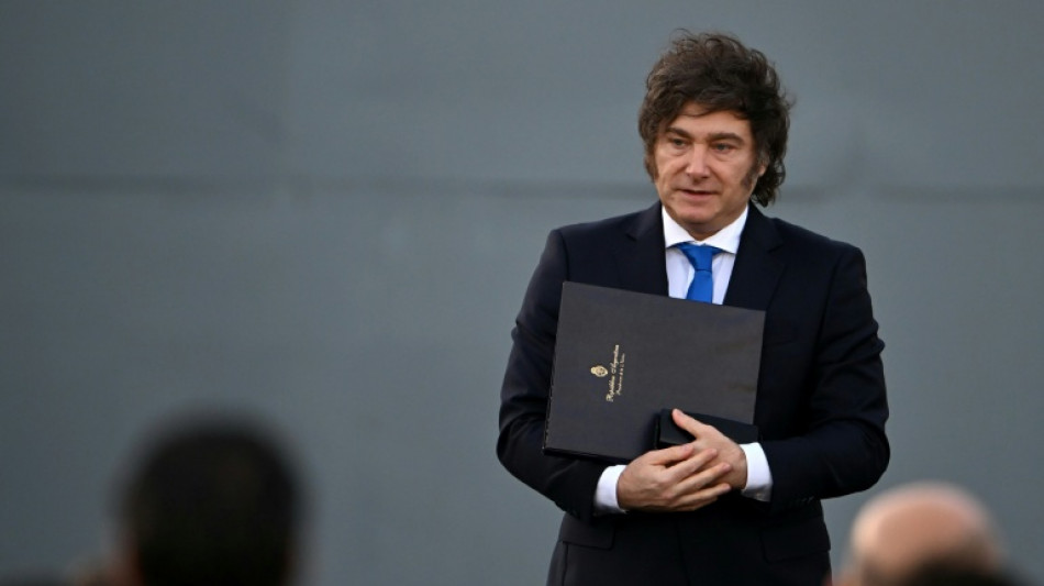 Disturbios y detenidos en una ciudad argentina durante un acto de campaña de Milei