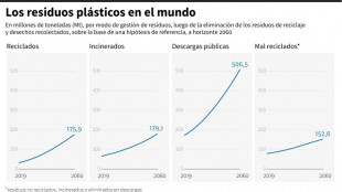 La OCDE prev&eacute; un fuerte aumento de la producci&oacute;n y los residuos de pl&aacute;stico