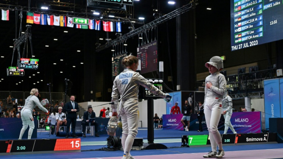 Disqualified Ukraine fencer says 'we'll never shake hands with Russians'