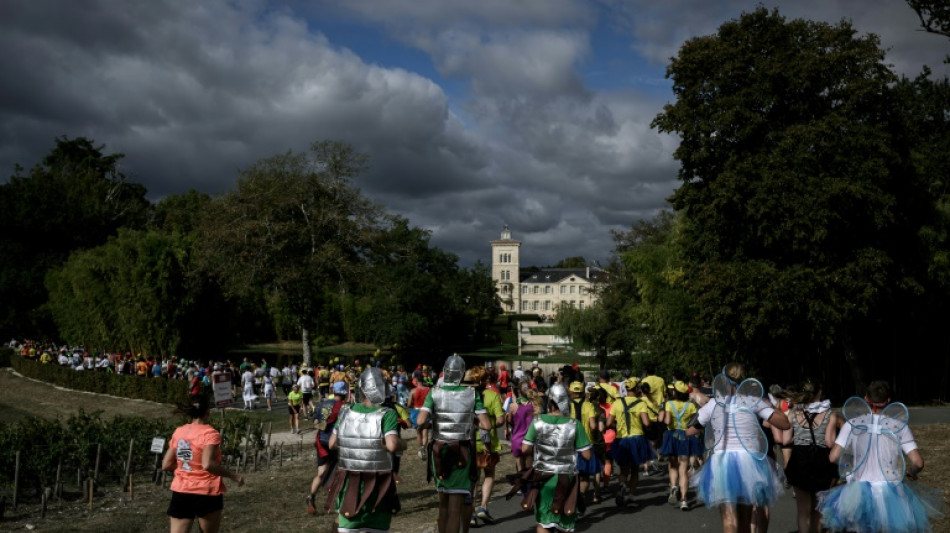 Dans le M&eacute;doc, grands crus, hu&icirc;tres et entrec&ocirc;te au menu du marathon "le plus long du monde"