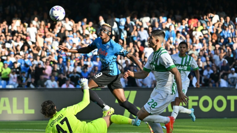 Osimhen treble fires Napoli past Sassuolo and six points clear