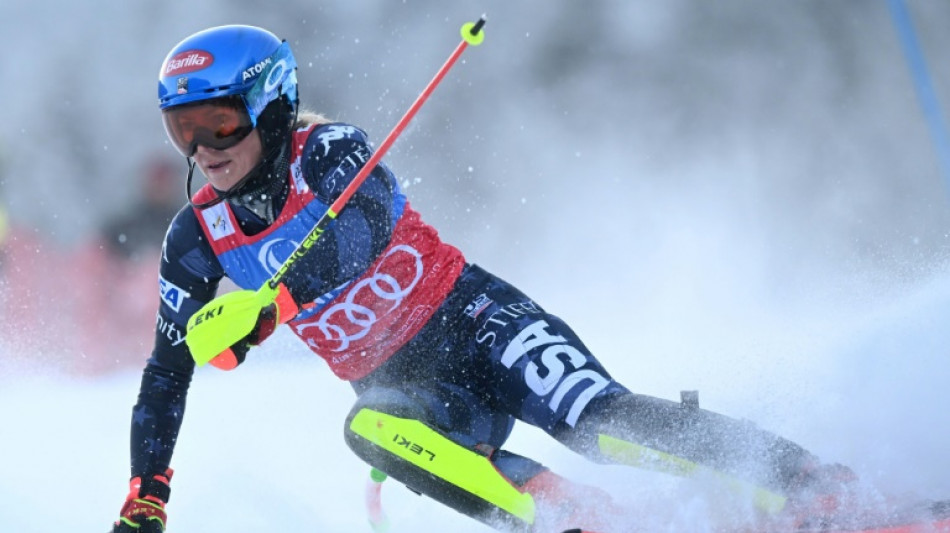 Shiffrin close to equalling record after leading slalom after first run