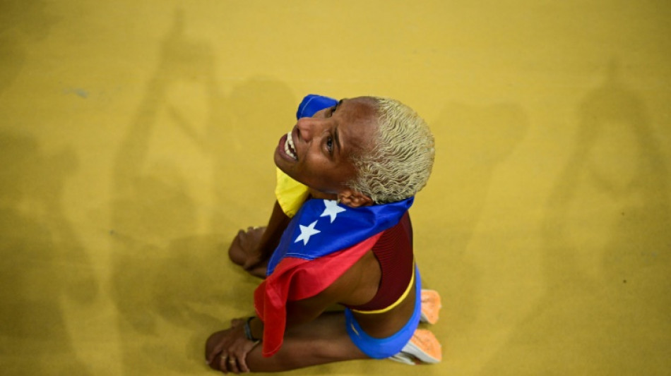 Venezuela's Rojas wins fourth straight world women's triple jump gold