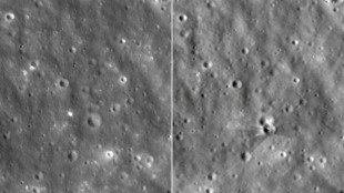 Nasa-Bilder zeigen Krater von Einschlag von SpaceX-Schrottteil auf dem Mond