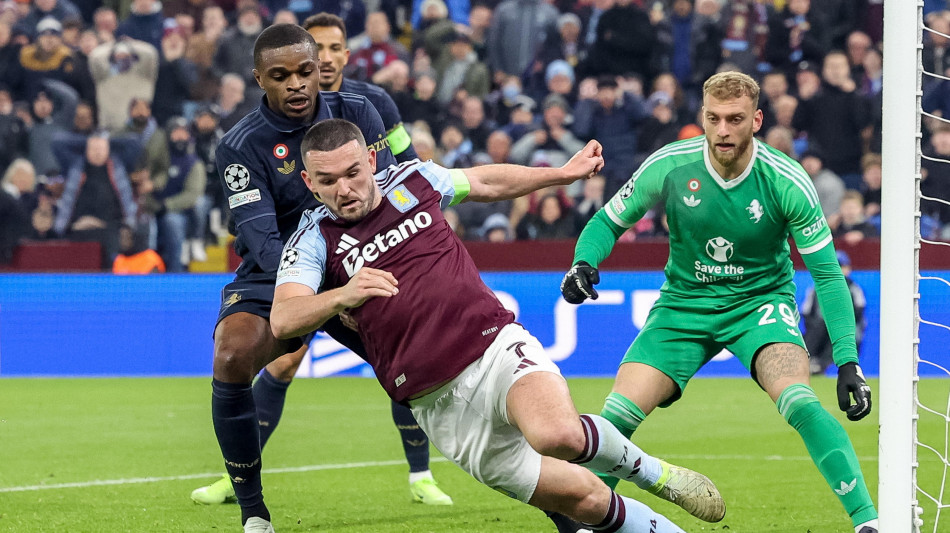 Champions: Juve in emergenza, &egrave; pari in casa dell'Aston Villa