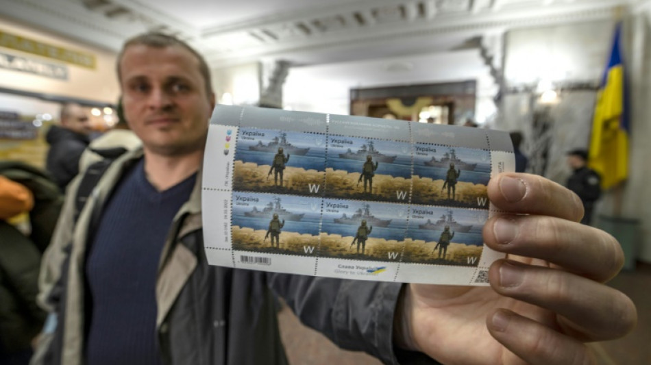 "Bateau russe va te faire f****e": en Ukraine, un timbre d&eacute;j&agrave; collector