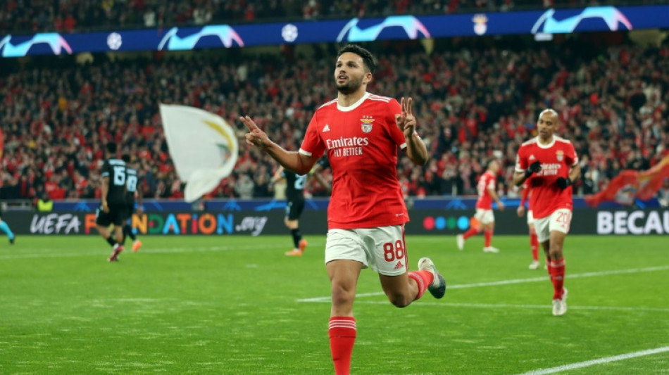Benfica reach Champions League quarters by thrashing Brugge
