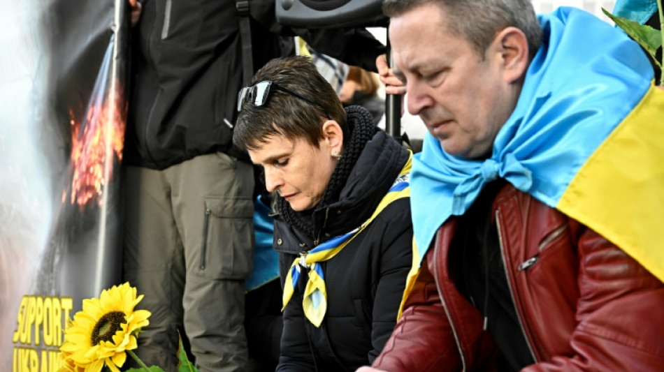 Manifestations pro-Ukraine en Europe apr&egrave;s deux ans de guerre